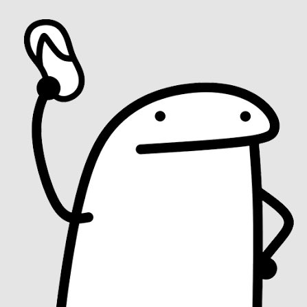 A simple line-drawn cartoon character with a rounded body, two dot eyes, and one arm raised is depicted, resembling the FLORK meme character. The post references this as the original FLORK meme being embraced by Binance as the mascot of onchain finance, celebrating organic community growth.