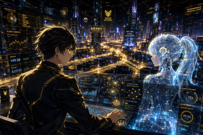 In this digital anime scene, there are two people - one male and one female figure standing next to each other, both wearing black jackets. They are looking at a computer screen that displays a map of a city with lights scattered throughout. The male character appears to be using a laptop keyboard, while the female character is holding a mouse. In the background, there is a cityscape filled with buildings and roads, creating an urban environment in the anime. The post talking about Bitcoin and AI agent transactions seems to have little connection to this scene, but it still captures their attention as they focus on something more important - real-world execution of financial systems or perhaps a new form of cryptocurrency that operates beyond the traditional finance sector.