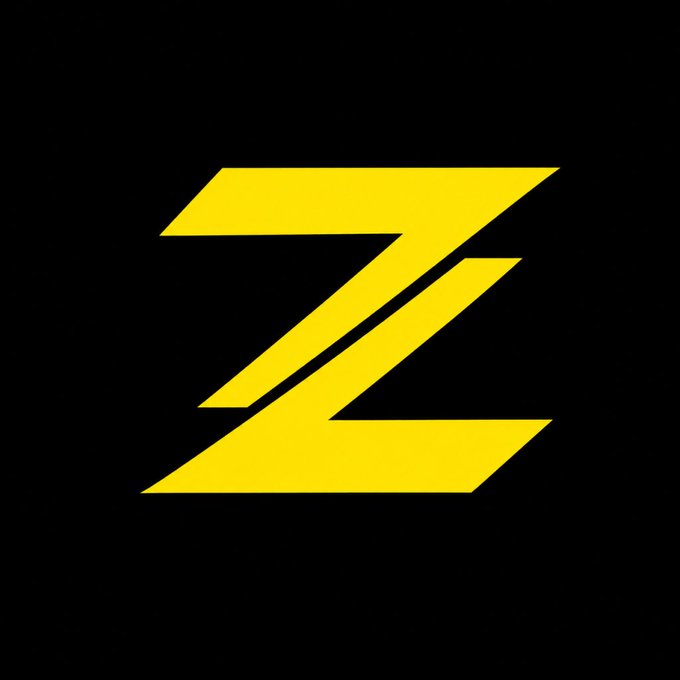 A stylized yellow letter "Z" logo on a black background, representing the Zcash cryptocurrency brand featured in the Gensuki giveaway announcement. The bold geometric Z serves as the visual identity marking the ecosystem expansion to Zcash's privacy-focused network.