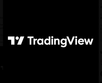 The TradingView logo displayed in white text on a black background.