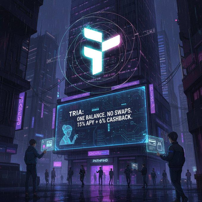 ers of a cityscape, including a tall building and neon signs, with a digital billboard promoting cryptocurrency.