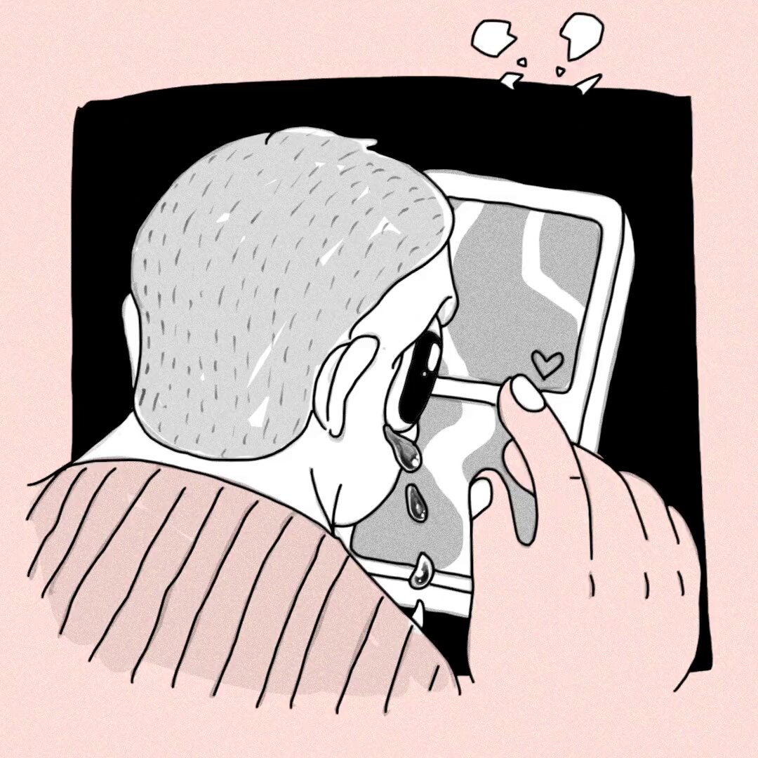 The image features a man wearing sunglasses, looking at his phone screen with an auction item displayed. The auction item appears to be a painting or sculpture of a person's face, which has been up for sale for 1.5K. The man is holding onto this item and seems interested in it. The post also mentions that the auction is for I. Supplicant on @objktcom, suggesting that the auction might be taking place online. Additionally, there are two other people involved in the auction - one person has bid on the painting or sculpture, while another person is holding onto it.