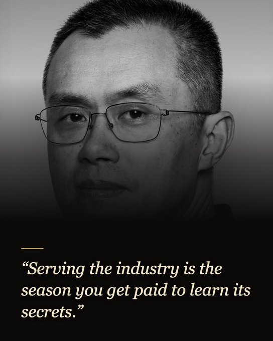 A black and white portrait of a man with glasses appears above a quote that reads, 'Serving the industry is the season you get paid to learn its secrets.'
