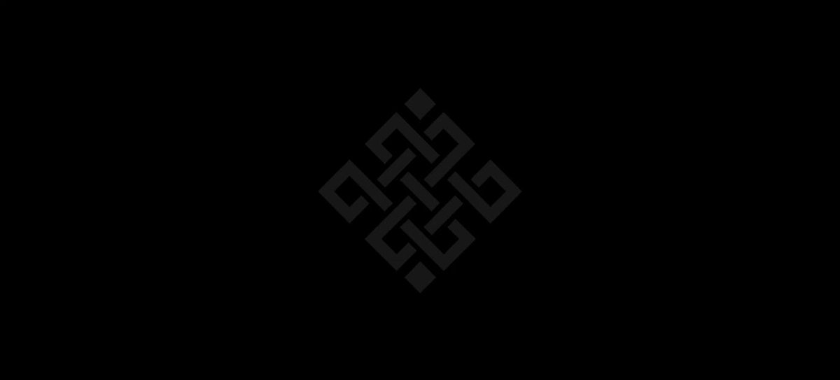 The image features an abstract representation of a knot inside a black frame against a gray background. It seems to be part of an advertisement or promotional material, possibly related to the agentic economy or the Ritual Network platform. The focus of the image is on the knot and its connection within this context.