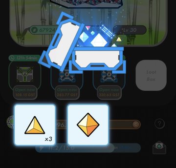 The image shows a close-up of a cell phone screen with several options displayed. The main focus of the image is a button that says "stepn" followed by three numbers, while another button with a yellow triangle labeled "heal3" is also present. A post caption reads "Stepn 3", and an anime icon indicates "Heal". The background behind these buttons appears to be the screen's lock screen or background at the time of the photo.