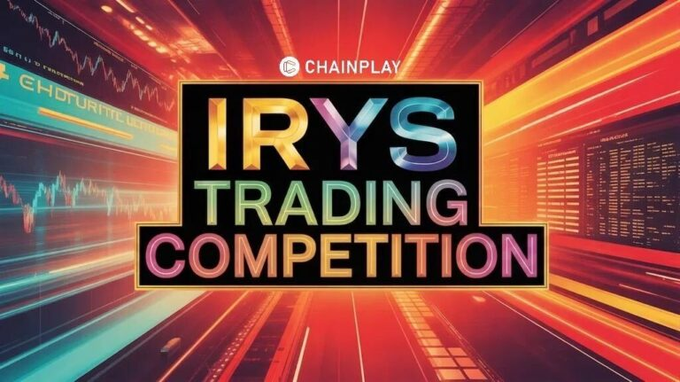 The image features an advertisement for an IRYS trading competition, which has attracted a lot of attention from traders. The background of the image shows a colorful graphic with various stock charts and lines, representing different stocks or financial data. The text "IRYS Trading Competition" is prominently displayed in large letters at the top of the image, indicating that this event is related to IRYS trading. The competition seems to be open for participation, as it has already attracted many traders who are eager to join and compete against each other.