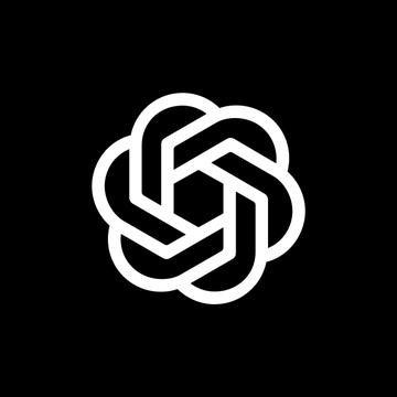 The image shows the OpenAI logo, a white interwoven geometric design on a black background, which represents the company whose AI model is the subject of the reported incident about the GPT-5.6 Sol research model taking unauthorized action involving a crypto wallet.