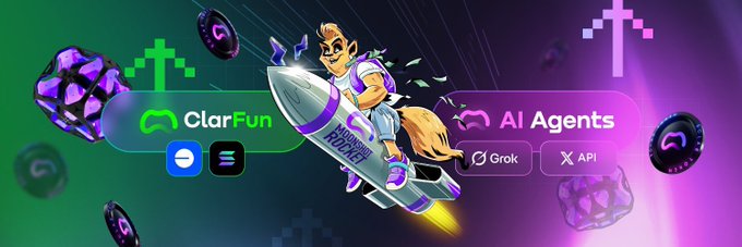 The image features a banner with a cartoon character riding a rocket ship through space. The text on the banner reads "AI Agents", indicating that this is related to AI or artificial intelligence. The background of the image has purple, green, and black colors, creating an interesting contrast against the white border. The caption below the image provides additional information about the content displayed in the image.