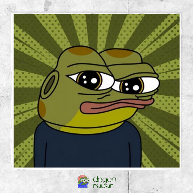 The image features a cartoon frog with big eyes, giving it an intense and creepy appearance. The frog is wearing a blue shirt and has a large nose, making its face look even more menacing. The background of the image is green, which contrasts with the frog's color scheme. The caption below the image reads "$HOPPY - $1.28M MCap CA: 2RWndXkxWkaKhGjE7dZivVbK5qXtpwnCZJ1jpnxapump @OfficialHoppy - An OG Matt Furie meme (a predecessor to #ETH Now), that hit 350M on #SOL". The image is related to the post because it features a cartoon frog, which is a popular meme or joke.