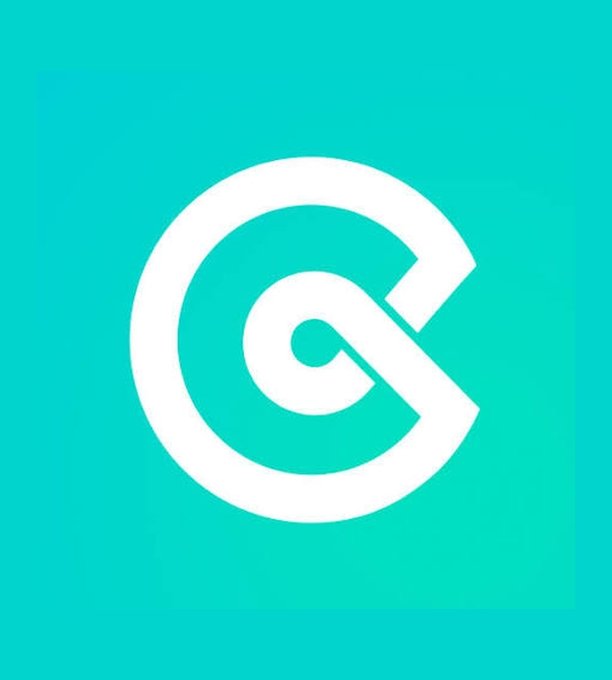 A white stylized 'C' logo with a circular inner swirl design set against a solid teal/turquoise gradient background.