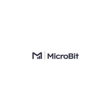 The image displays the MicroBit logo, featuring a stylized "M" icon next to the company name "MicroBit" in dark navy text on a white background. This branding corresponds with the announcement of MicroBit launching Hong Kong's first combined Bitcoin and gold ETF on the Hong Kong Stock Exchange (HKEX).