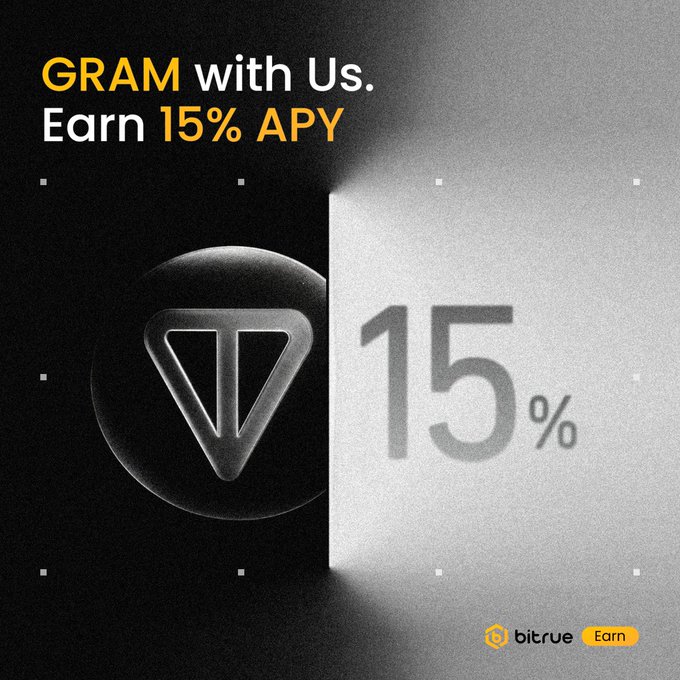 The image shows a post advertising a coin called GRAM with a US-based website that offers 15% APY as a reward for depositing coins. The advertisement has an appealing design featuring a black background, white text, and illustrations of coins and a triangle. There is also a dollar sign in the bottom right corner of the image.
The main focus on this post is to entice people by promoting GRAM with US currency, emphasizing the potential for 24/7 earning and the opportunity to benefit from flexible APY.