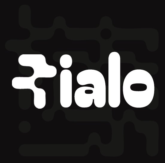 The image displays the word "Rialo" in white, rounded typography against a black background with a faint circuit-board-like pattern, serving as the logo for @RialoHQ—a blockchain project that the post describes as extending beyond traditional chains to integrate smart contracts with real-world data, services, and users.