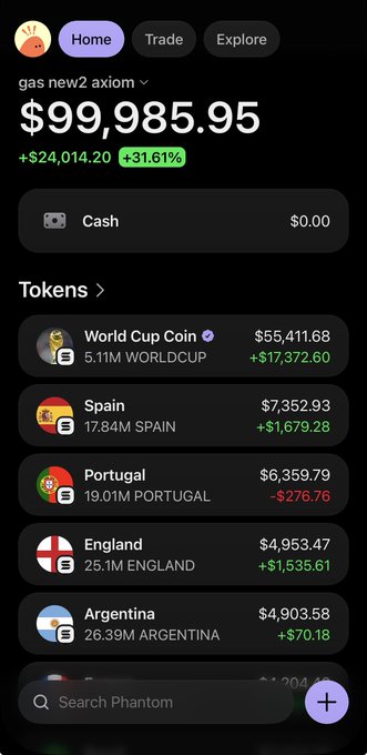 The image shows a phone screen displaying various information about cryptocurrency trading. There are several different cryptocurrencies listed with their respective prices, along with some country flags indicating the origin of each coin. The phone's home screen also displays a search bar for searching specific terms or phrases related to cryptocurrency trading and investing.