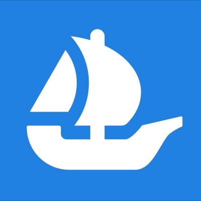 The image shows the OpenSea logo—a white sailboat on a blue background.

The caption relates to the post because Cashmere Labs is sarcastically thanking OpenSea after their mint was overwhelmed by 9,311 wallets in the FCFS (first-come, first-served) phase, implying OpenSea's platform drove unprecedented traffic to the drop.