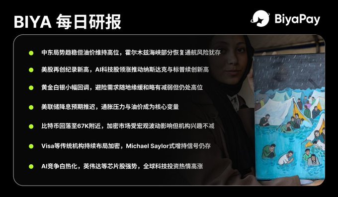The image features a poster with an illustration of a woman holding up a painting, accompanied by text written in Chinese. The poster also includes information about Bitcoin and Biyapay, as well as a list of people who have contributed to the project. The focus on this content suggests that it is related to a discussion or presentation about Bitcoin and its impact on society.