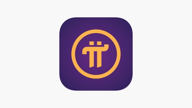 The Pi Network logo featuring an orange pi symbol inside a circle on a purple rounded square background.