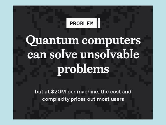 The image shows a black background with white text that reads "QUIP network" followed by an explanation of how Quip Network was able to solve a problem using quantum computing. The text also mentions that most users are not talking about this particular issue, which is related to the cost and complexity of implementing a quantum computer.