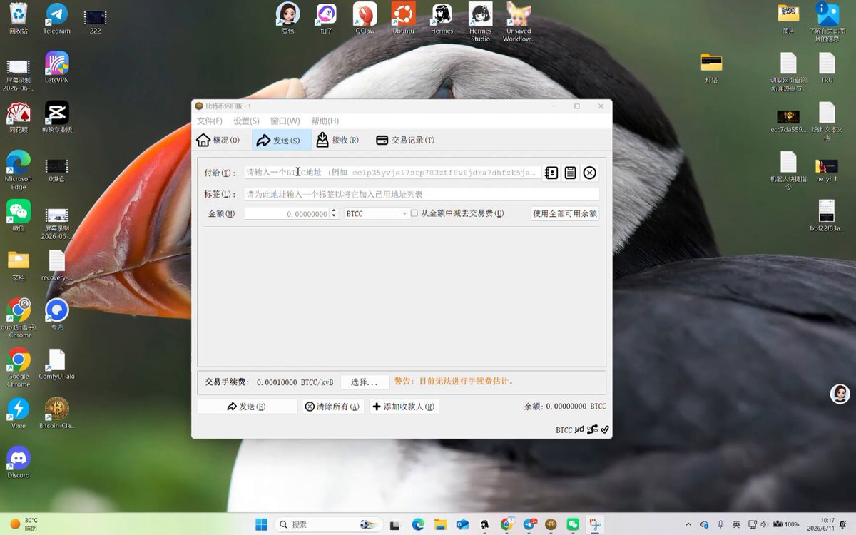 The image shows a computer screen with various icons, including one for "BTCC" and another for "00后的比特币". The text on the screen reads "BTCC", which stands for "Battlefield". The image also contains a bird's eye view of a computer screen displaying a list of files.