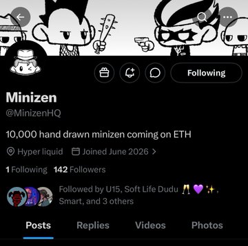 The image shows a black and white Twitter post with a list of upcoming 10k Supply collections, including one that has already been completed by U15, Soft Life Dudu, and 3 others. The post also mentions a video posted on the account, which is titled "Gm Friends Happy new week, here are some upcoming  10k Supply collections on ETH".