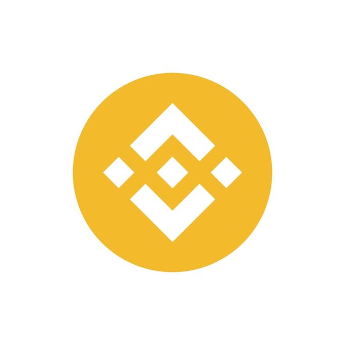 The Binance logo, a yellow circle with a white geometric diamond pattern.