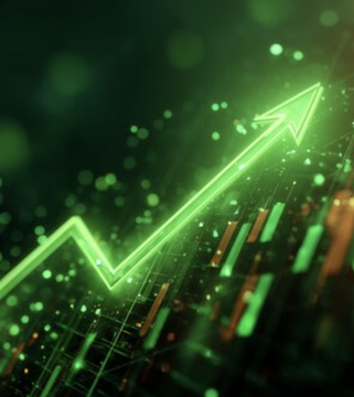 A glowing neon green arrow points sharply upward across a digital candlestick chart, symbolizing a massive price surge. This visual reinforces the post's claim about Bitcoin's explosive 500%+ rally following Strategy's last major BTC sale, suggesting history may repeat itself.