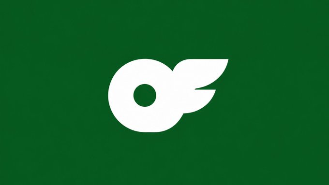 A white logo featuring a stylized letter 'a' with a wing, set against a dark green background.