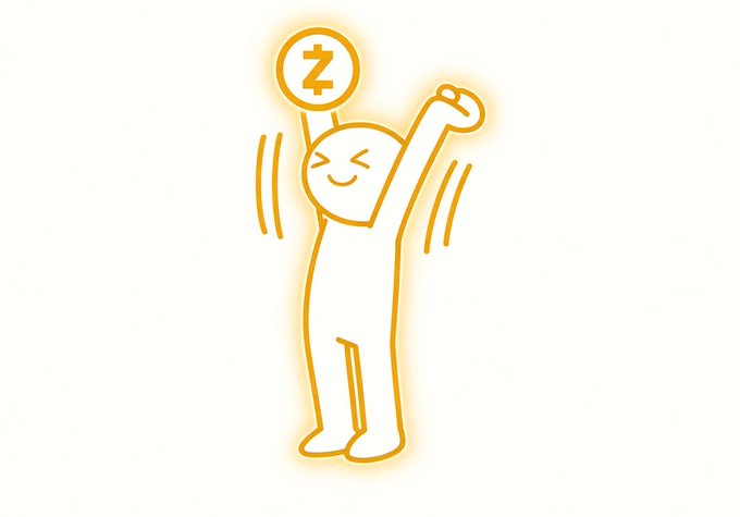 A simple orange line drawing of a smiling cartoon figure stretching both arms upward, with motion lines indicating movement and a Zzz coin icon floating above their head.