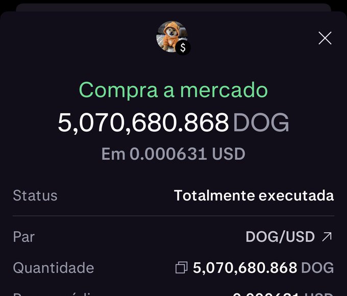 !"OG mindset. Added #5M more $DOG. Accumulating for 2 years through every dip. While others look for noise, builders look for the floor."