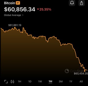 The image features a graph of Bitcoin's daily change, with Bitcoin going down and the corresponding days shown below it. There are various bars representing different amounts, but the bottom part shows that Bitcoin has dropped 25% over multiple days. The post suggests that one day, "The most entertaining outcome is the most likely $Buttcoin". This means that despite the decrease in value, there's still potential for people to make a profit from trading or investing in Bitcoin.