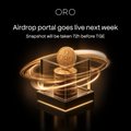 An image showing a stack of gold bars with the text 'ORO' and 'Androp portal goes live next week. Investing will begin in below 7 days.'