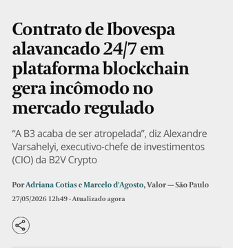 The image shows an advertisement for a cryptocurrency exchange called B3. The text on the poster indicates that the exchange has been shut down by a fund manager, Hyperliquid. The poster also mentions that there are two versions of the B3 coin available, one priced in dollars and another priced in IBOV (International Bitcoin Offeins). The post is titled "Contratado de Ibovespa alavancadro 24/7 em platforma blockchain gera inverdo no mercado reguladoro", which translates to "Contraction of the contract of Ibovespa".