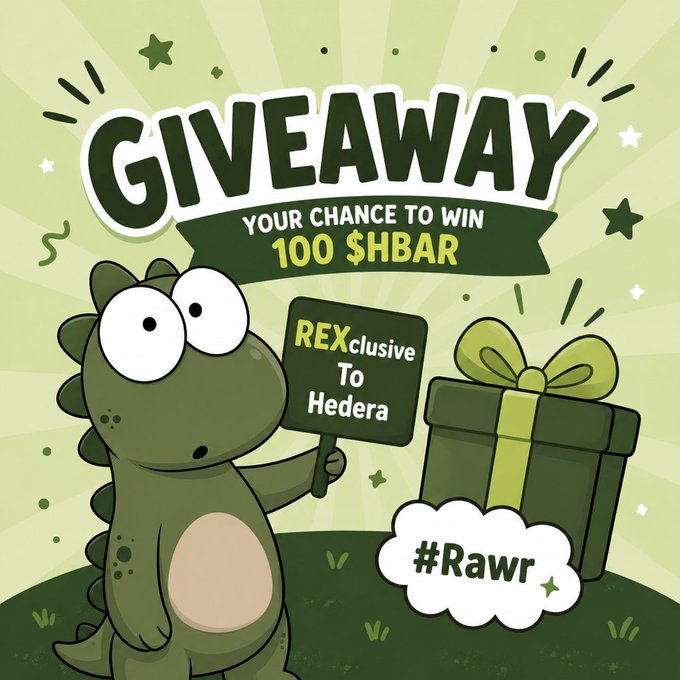 𝗚𝗜𝗩𝗘𝗔𝗪𝗔𝗬 While we're still in our early stages, we would love you to join us as we make our way through the Roaming Grounds - 100 $HBAR #Rawr (optional).