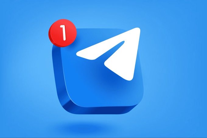 The Telegram logo appears with a red "1" notification badge on it. The image relates to the post by illustrating Telegram's sudden disappearance from the App Store, using the messaging app's recognizable icon to visually emphasize the situation affecting crypto users.