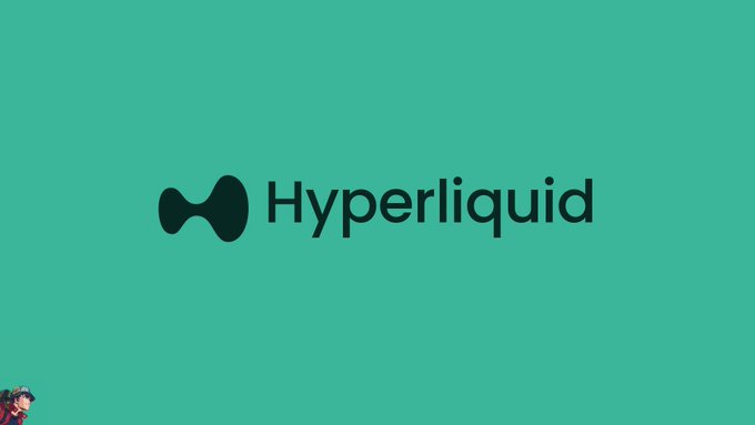 A teal promotional graphic displays the black Hyperliquid logo and the word “Hyperliquid.” It appears to be an eligibility or congratulatory screen for the accompanying Hyperliquid airdrop announcement.