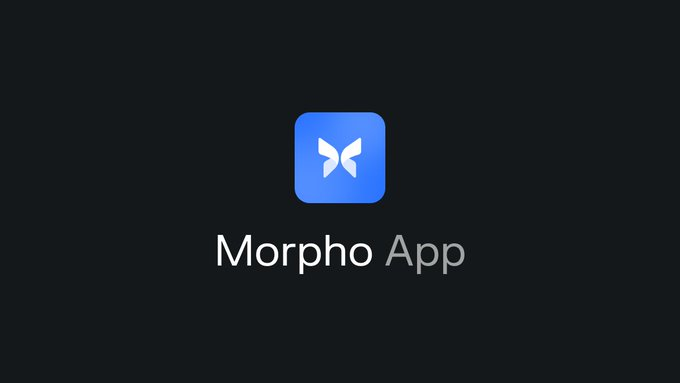 The Morpho App logo displayed on a dark background — a blue rounded square icon with a butterfly-like white symbol and the text "Morpho App" below.