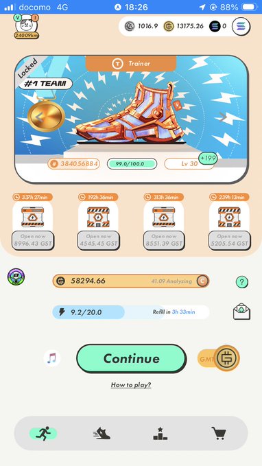The image features a phone screen displaying an app called "Stepn Marathon Challenge". The app appears to be related to running, as indicated by its name and the presence of a runner's shoe icon. The background of the app shows a sports theme with a blue sky and clouds, suggesting that it is designed for athletes or fitness enthusiasts who are participating in marathons or other endurance events. The post about the Stepn Marathon Challenge team championship has arrived, which implies that there might be an upcoming event or competition related to running or marathons.