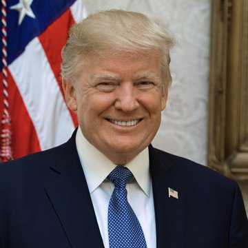 The image features a man dressed in a suit, smiling for the camera with his eyes closed. The background includes an American flag and a gold frame, suggesting that this photo might be taken at the White House or another official building. The caption provided after the image reads "$SHITCOIN $MIM $ALTSZN $EYED $ROLL $RIV $HYPE $EITHER $GENIUS $BTC $ETH $XRP $SOL $DOGE $TRON $ADA $BNB $ASTER $GIGGLE #BabyDoge $TRUMP $WLFI $HERMESWORLD".