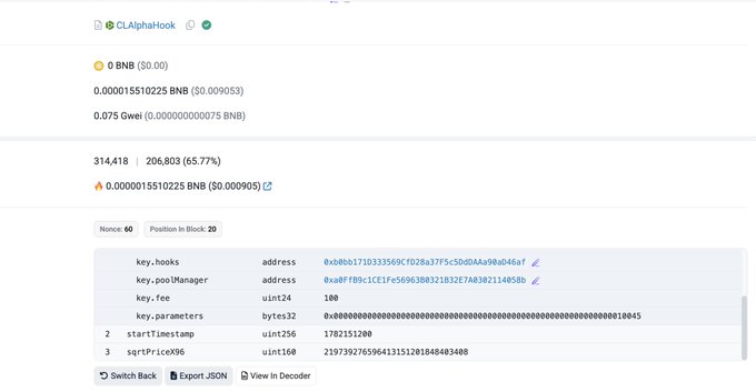 The image features a screenshot of an open web browser displaying a screen from the Binance Alpha platform. The platform has been launched at 18:00 (also referred as "the opening of the pool") and offers a pool named "solana:B9duUxv9V587wJ8Gkn6uKP71sCguz1qEyEGrSFnZA9yY Pretty much confirmed it's opening on the 22nd at 18:00 Pool price is currently 0.13, which is decent enough". This information suggests that someone has recently canceled or paused their participation in the Alpha pool and that the pool was just opened before being canceled at 2:00 on the 23rd. The post also states that the pool has been confirmed and that it was about to start ranting about its opening time, but this message is not visible within the image itself.