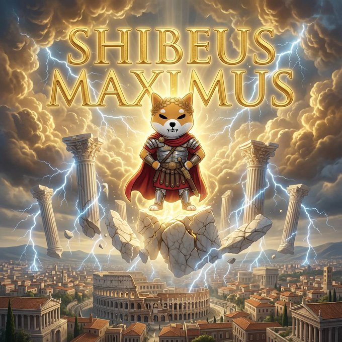 The image features a cartoonish illustration of a Shibaus Maximus, a type of dog, standing atop a cityscape with buildings surrounding him. The Shibaus are depicted as wearing armor and holding a sword, ready for battle. The city is filled with people going about their daily lives, and the sky above them is cloudy.

The post reads "SHIBEUS MAXIMUS", which refers to the Shibaus in this image. It also mentions that Shibeus Maximus is not built in a day but rather takes time to build its community. The post emphasizes the importance of perseverance, teamwork, and dedication when working towards a common goal or building something great.