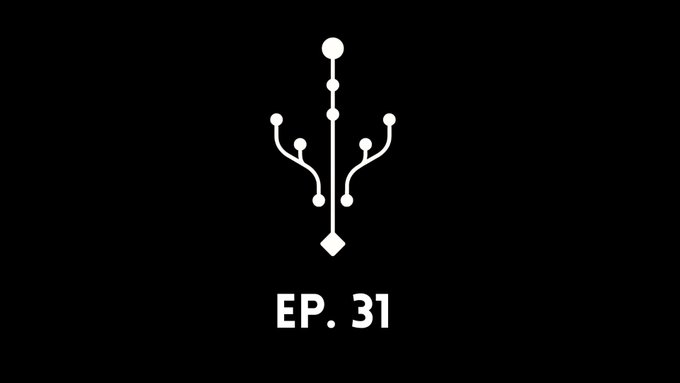 A black title card featuring a white circuit-style trident logo above the text 'EP. 31'.