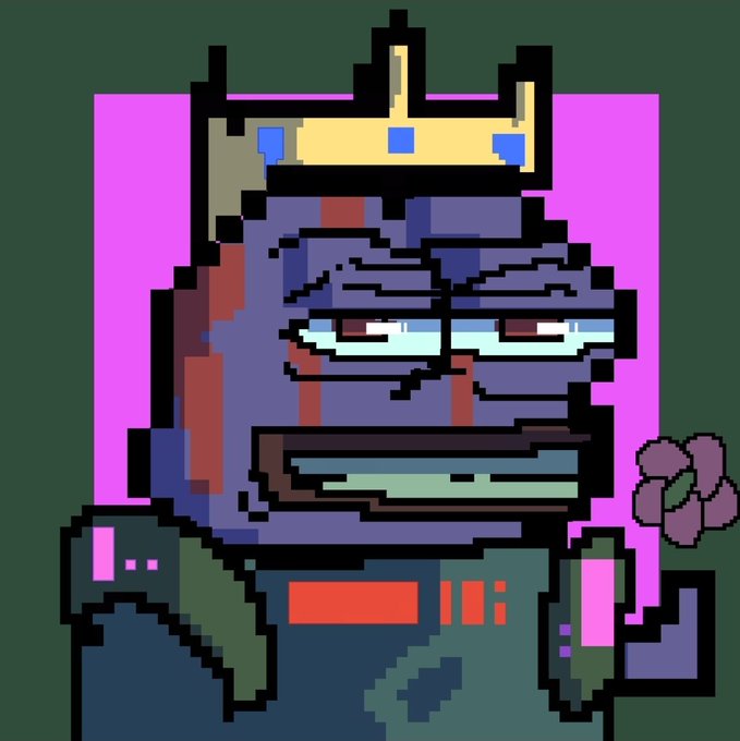 The image features a cartoon frog wearing a crown and holding a flower. The caption below the image reads "I'm giving away 50 Spots for @pepeagent8257 To enter: Follow @Crypto_Yapp & @pepeagent8257 ... & like + RT this post x/com". This suggests that there is an ongoing contest or giveaway related to the cartoon frog, and the winner will receive a prize.
