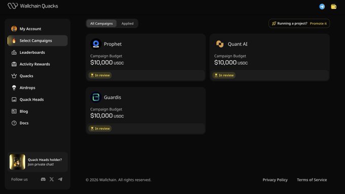 The image shows a screenshot of a website called Quackk, which is focused on promoting creators rather than focusing solely on follower count. The creator account page displays various options for campaigns that can be run, such as "Campaigns", "Campaigns for Quackk", and "Campaigns for Quackk". These campaigns are designed to target specific audiences based on their interests and preferences, rather than just the number of followers they have. This change in focus is aimed at providing a more personalized experience for both creators and brands by targeting them with relevant content that appeals to their target audience.