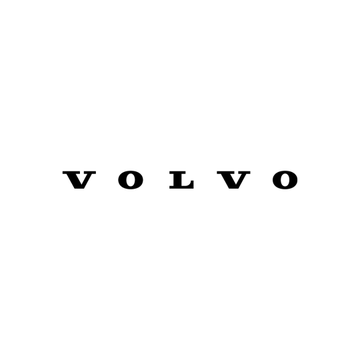 The image displays the Volvo logo in bold black letters on a white background. The post references #Cardano and $ADA, but there is no visual connection to the cryptocurrency in the image itself.