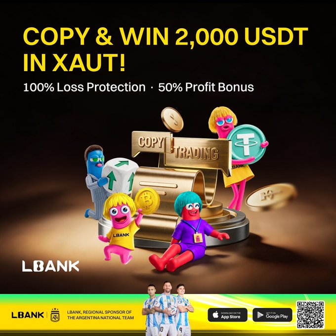 The image features an advertisement for a copy trading game called "Copy Trading Luck Draw" at a carnival or fair setting, with various characters such as cartoon women and men participating in games and offering prize draws. The main attraction is that players can win prizes by entering their copy trade information into the app and completing a specific task correctly. 

The post encourages people to join by emphasizing the 50% profit bonus offered for those who win Copy trades, stack entries, or luck drawings at least once. The text also mentions "Bank", which implies this game is sponsored by the local bank or financial institution. Participants can download the app and participate in the event while potentially winning prizes such as laptops, smartphones, and more.
