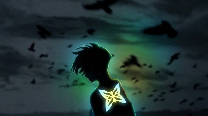 A silhouetted figure with short, wind-swept hair stands against a dark, ominous sky filled with shadowy birds, while a glowing geometric butterfly emblem illuminates their back—evoking themes of transformation, resilience, and emerging light in the face of looming threats, mirroring the post's warning about quantum computing risks to Web3 security and the need for quantum-ready solutions like Quip Network.