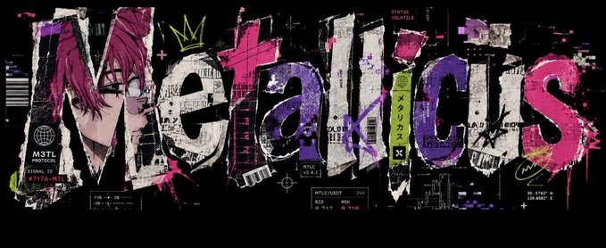 The image features a banner with the word "Metallicus" written in an artistic, graffiti-style font. The text is colored in shades of pink, purple, green, and black, giving it a unique and eye-catching appearance. The background of the image is black, which contrasts with the colorful text and makes it stand out even more. The banner also includes some text that reads "Spend against a $LOAN credit line Limits powered by your staked tokens & on chain credit score hashed on chain credit score". This message suggests that users can spend their stake credits to build up their credit scores, which are then used as leverage for loans or other financial services. The image is accompanied by an explanation of how the lending system works and what it takes to be approved for a loan.