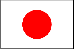 The national flag of Japan, featuring a red circle centered on a white rectangular background.