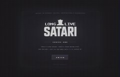 A dark title card or logo screen displaying the text 'LONG LIVE SATARI' with 'SATARI POD' written below it.