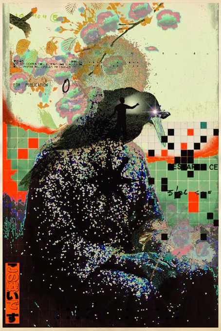 The image features a black bird sitting next to a green leaf, with a white square behind the bird. The caption reads "This is not how I feel, Mr. Crow", indicating that someone has used a photograph of a crow as an example in their post about feelings or emotions. The artist has also included text that says "@batsoupyum for 0.2ETH $RARE". This suggests that the image might be related to a post discussing a specific individual named "Mr. Crow" and their thoughts or emotions, which could potentially include the crow they're referencing.